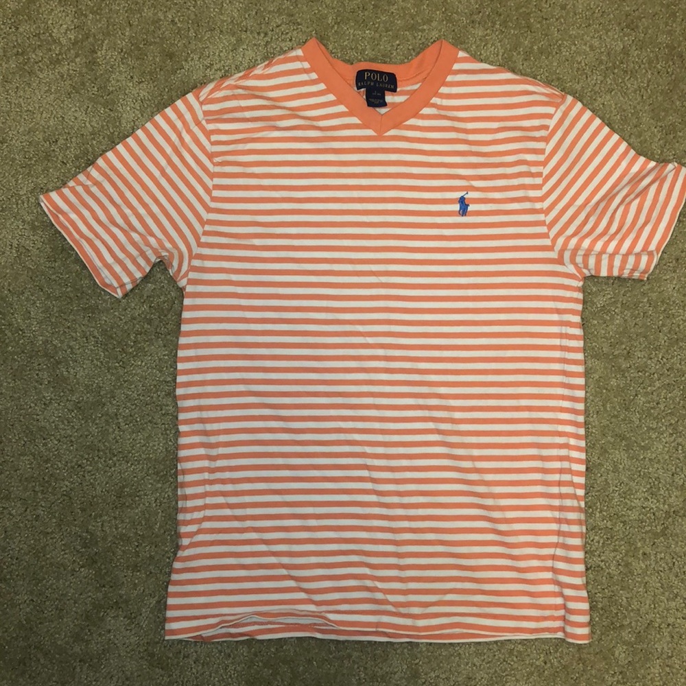 Peach, White, Blue horse, RL T-Shirt